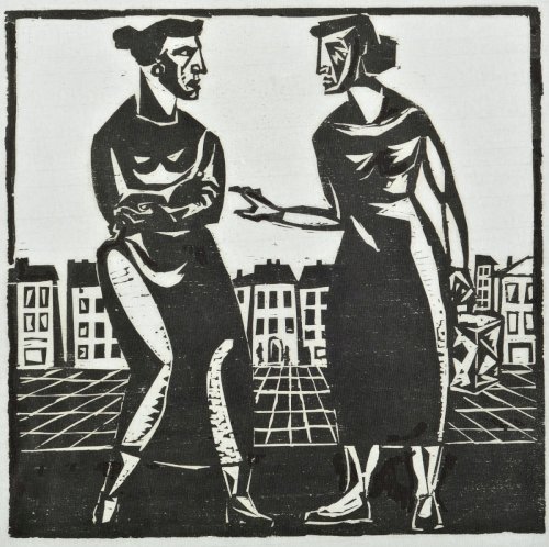 STERN Jonasz Dwie kobiety z cyklu Motywy Krakowa (ok. 1935)