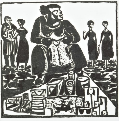 STERN Jonasz Siedząca kobieta z cyklu Motywy Krakowa (ok. 1935)