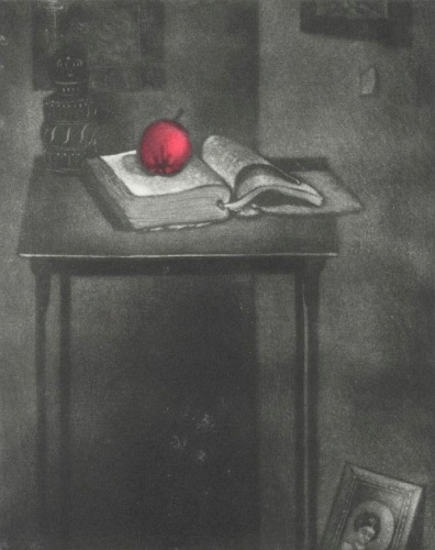 JACKOWSKI Tadeusz Martwa natura z czerwonym jabłkiem (1978)