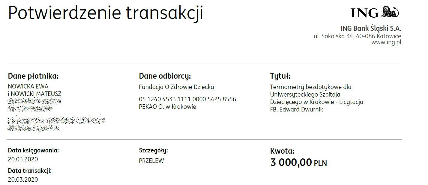 Licytacja inkografii na rzecz Fundacji